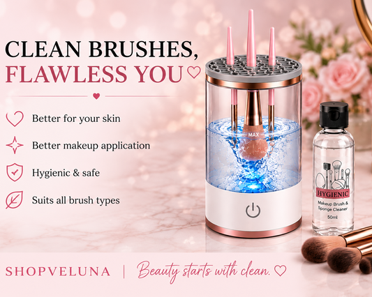 Complete Brush Care Bundle — Electric Cleaner + Cleaning Gel